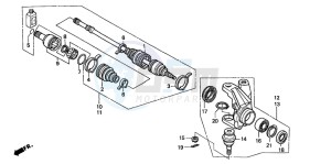 TRX350TM FOURTRAX drawing KNUCKLE (TRX350FM/FE)