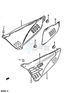 DR125S (E2) drawing FRAME COVER