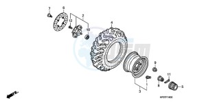 TRX500FMA Australia - (U) drawing FRONT WHEEL