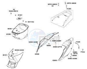 AGILITY FAT 50cc12 inch Netherlands drawing Body Cover - Luggage  Box