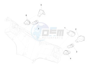 Liberty iGet 50 4T 3V (NAFTA) drawing Selectors - Switches - Buttons