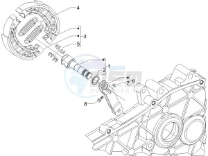 LX 150 4T USA drawing Rear brake - Brake jaw