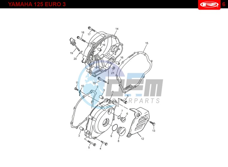 ENGINE COVERS  Yamaha 125 EURO-3