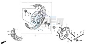 CRF50F drawing REAR WHEEL