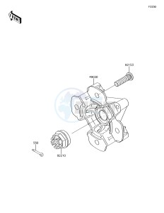 BRUTE FORCE 750 4x4i EPS KVF750HJF EU drawing Front Hub