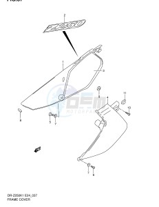 DR-Z250 (E24) drawing FRAME COVER