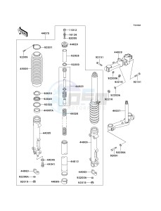 KZ 1000 P [POLICE 1000] (P20-P24) [POLICE 1000] drawing FRONT FORK-- P21_P22_P24- -