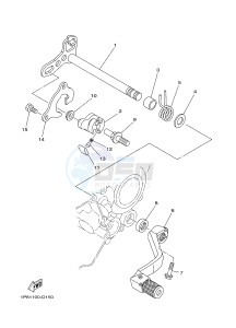 YZ250 (1SSM 1SSN 1SSP 1SSR 1SSR) drawing SHIFT SHAFT