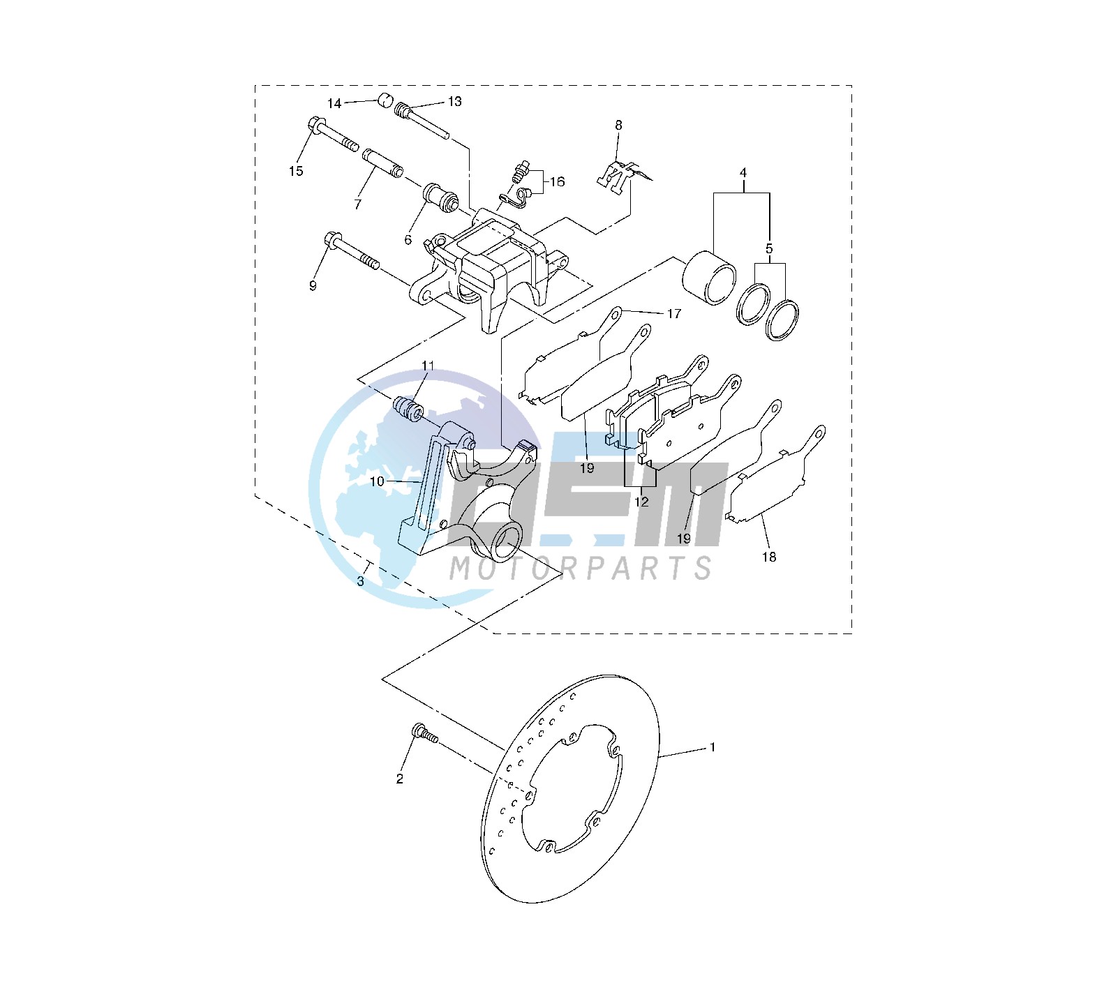 REAR BRAKE CALIPER