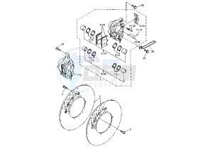 YZF R THUNDER CAT 600 drawing FRONT BRAKE CALIPER