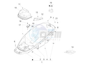 MP3 500 MAXI SPORT BUSINESS ADVANCED E4 ABS (EMEA) drawing Helmet housing - Undersaddle