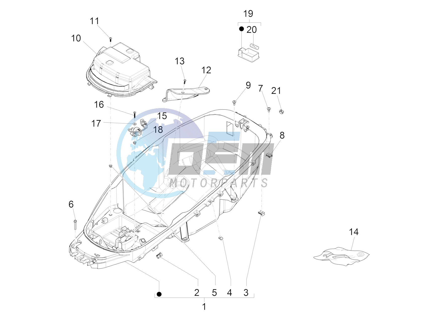 Helmet housing - Undersaddle