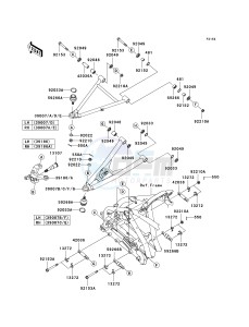 KSF 450 B [KFX450R MONSTER ENERGY] (B8F-B9FB) B8FA drawing FRONT SUSPENSION