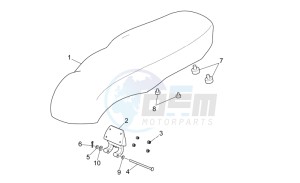 Scarabeo 300 Light e3 drawing Saddle unit