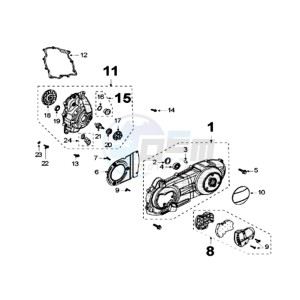 SAT 250 drawing CRANKCASE COVER