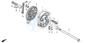 VF750C drawing REAR BRAKE PANEL