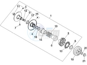 GTS 250 ABS drawing Driven pulley