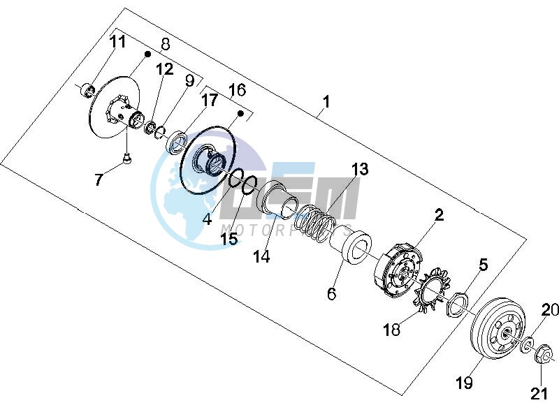 Driven pulley