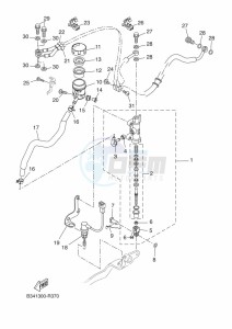 XSR700 MTM690 (BU32) drawing REAR MASTER CYLINDER