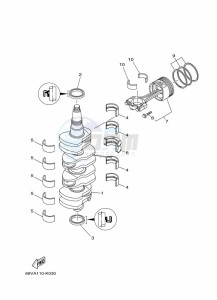 F115AETL drawing CRANKSHAFT--PISTON