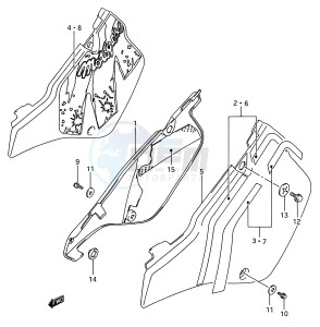 RM125 (E28) drawing FRAME COVER