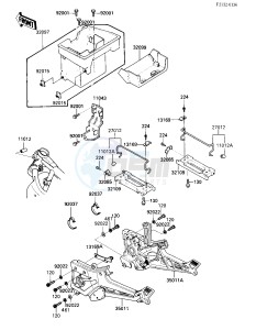 ZX 900 A [NINJA] (A3) NINJA 900 drawing BATTERY CASE_ELECTRO BRACKET