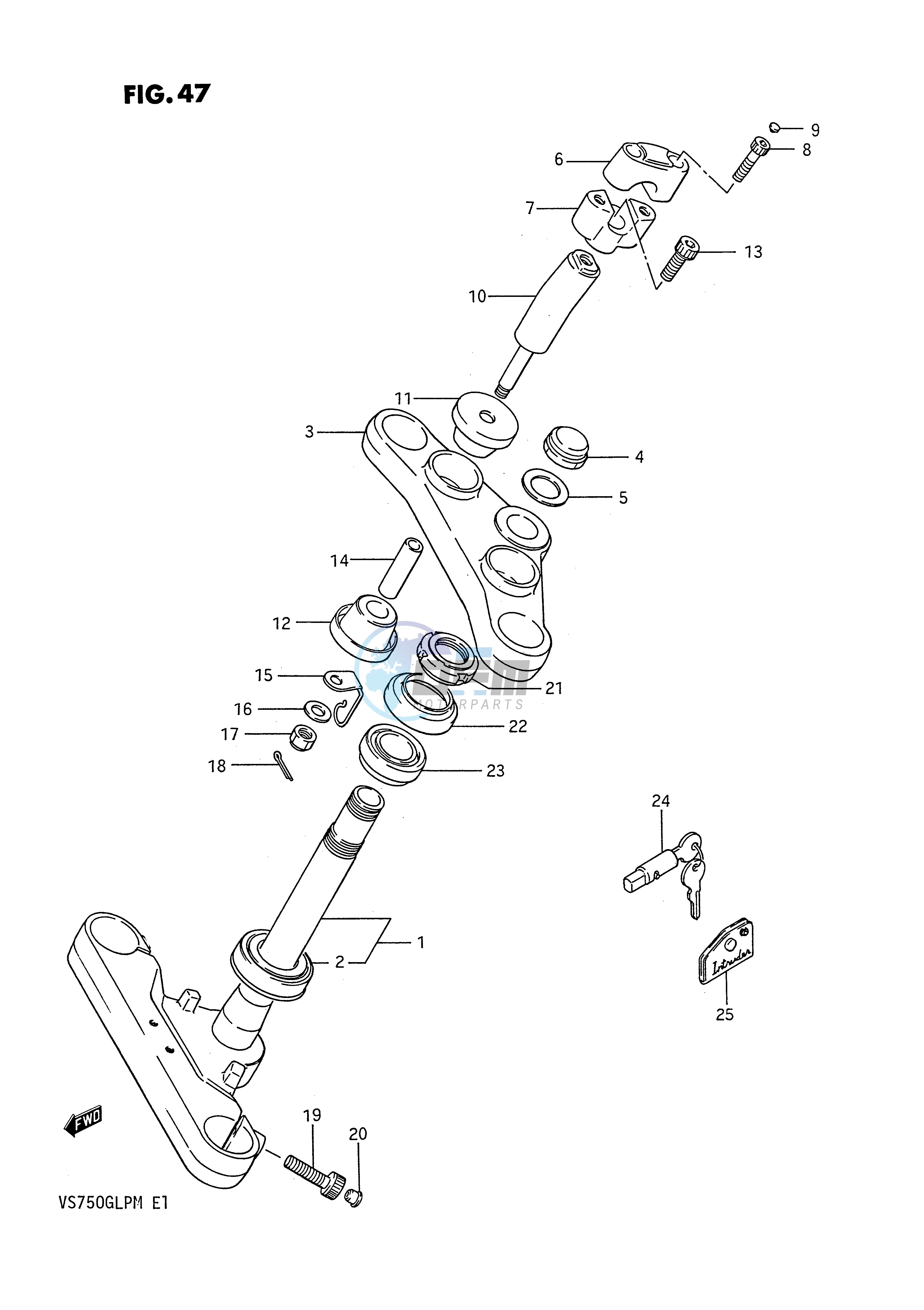 STEERING STEM (MODEL F G)