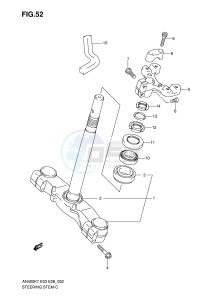 AN400 (E3-E28) Burgman drawing STEERING STEM