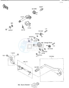 ZX 750 H [NINJA ZX-7] (H1) [NINJA ZX-7] drawing GEAR CHANGE MECHANISM