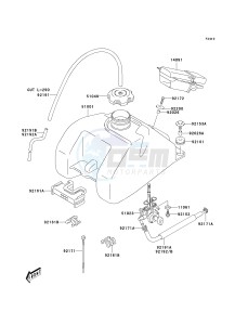 KSF 400 A [KFX400) (A1-A3) [KFX400) drawing FUEL TANK