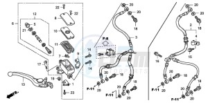 CB1300A CB1300SUPER FOUR drawing FR. BRAKE MASTER CYLINDER (CB1300/S)