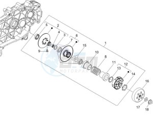 Liberty 125 4t Sport e3 (UK) UK drawing Driven pulley