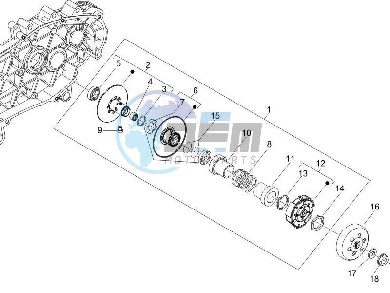 Driven pulley