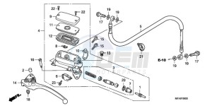 CBF1000S9 Europe Direct - (ED) drawing CLUTCH MASTER CYLINDER