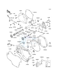 KX 125 M (M1) drawing ENGINE COVER-- S- -