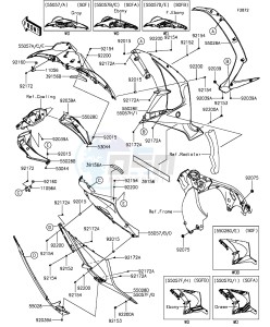 NINJA ZX-10R ABS ZX1000SGF XX (EU ME A(FRICA) drawing Cowling Lowers