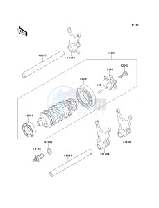 ZX 600 J [ZZR600] (J6F-J8F) J8F drawing GEAR CHANGE DRUM_SHIFT FORK-- S- -