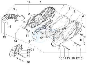 X7 125 Euro 3 drawing Air filter