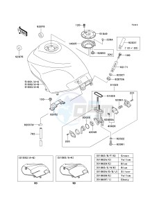 EX 250 F [NINJA 250R] (F15-F19) [NINJA 250R] drawing FUEL TANK