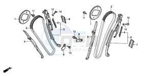 XL600V TRANSALP drawing CAM CHAIN/TENSIONER