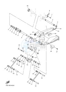 FJR1300AE FJR1300-AS ENGLAND drawing REAR ARM