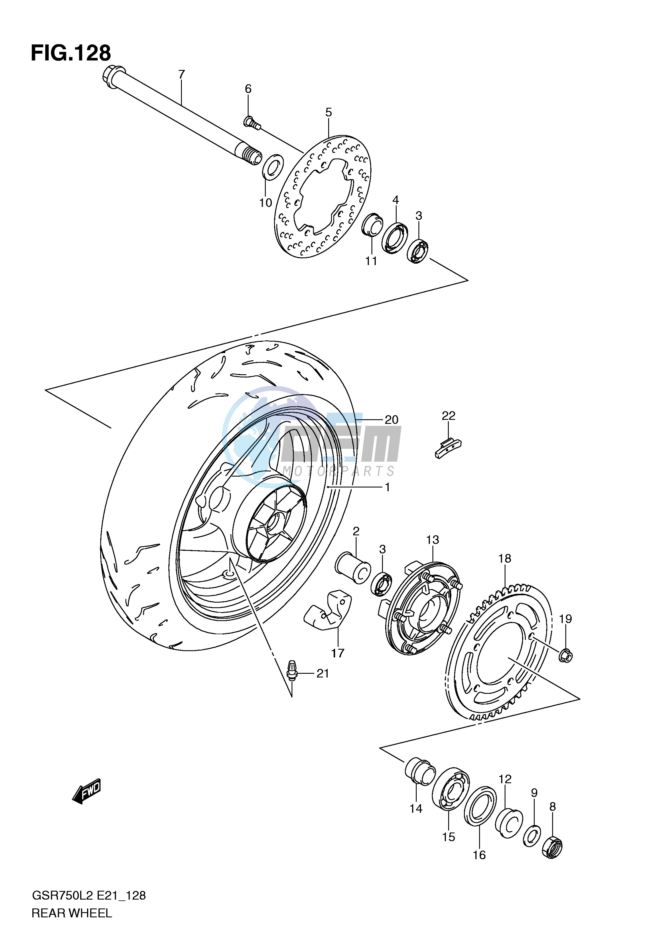 REAR WHEEL (GSR750UEL2 E21)