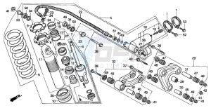 XR200R drawing REAR CUSHION (1)