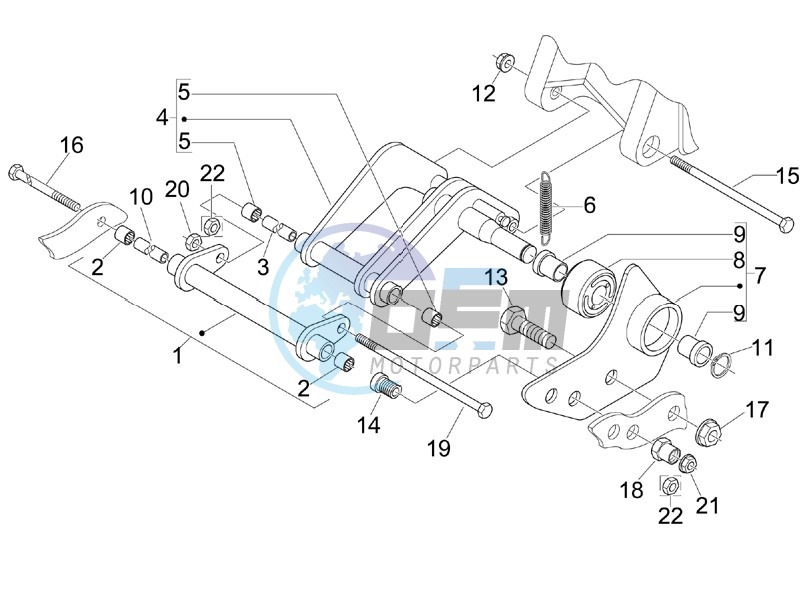 Swinging arm