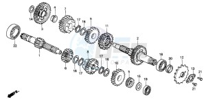 CB250 NIGHTHAWK drawing TRANSMISSION