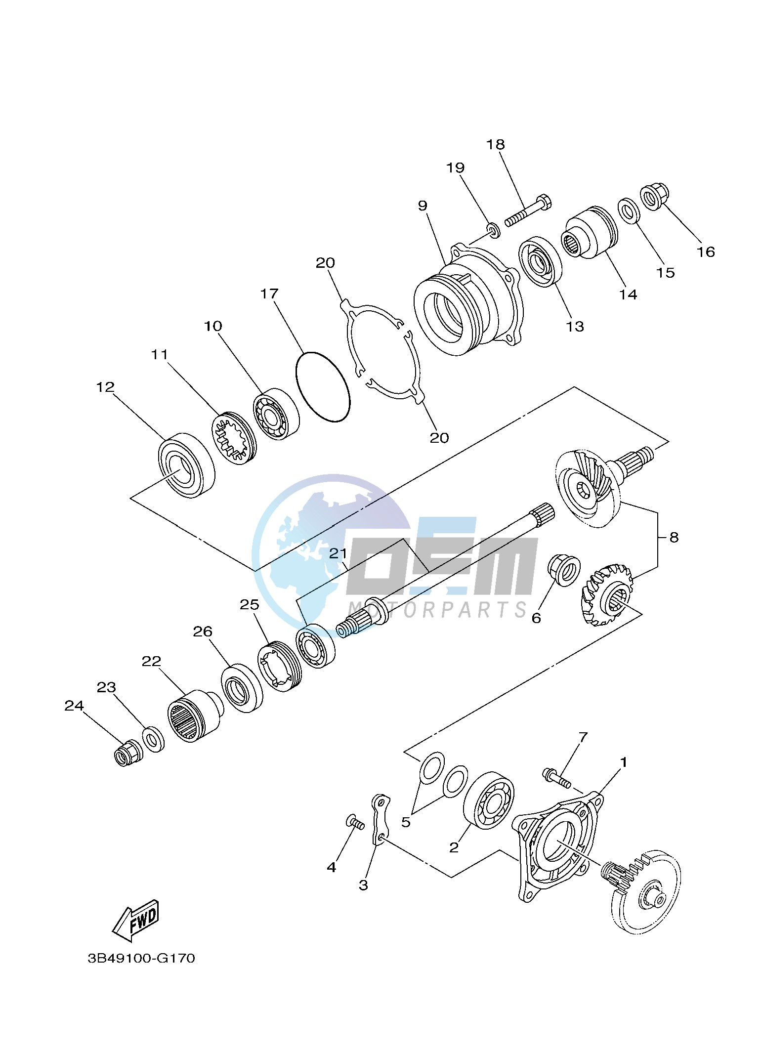 MIDDLE DRIVE GEAR