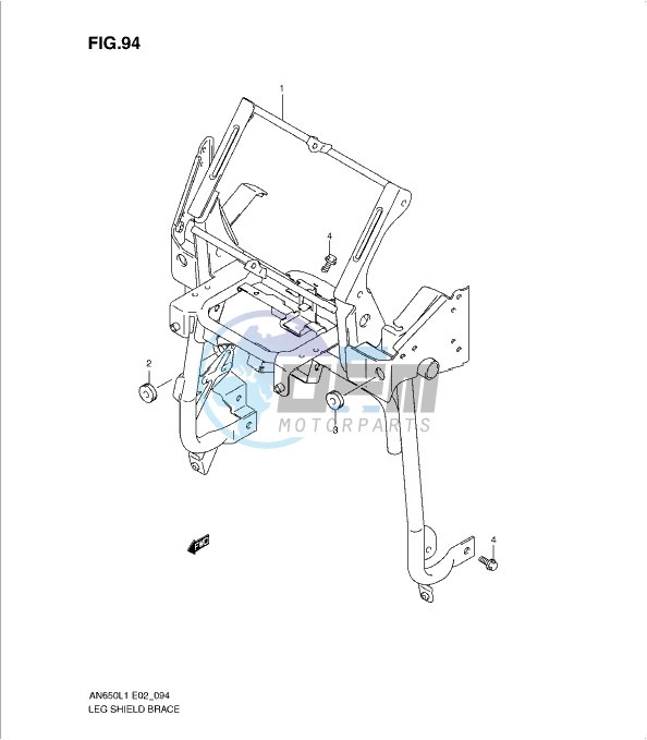 LEG SHIELD BRACE (AN650AL1 E51)