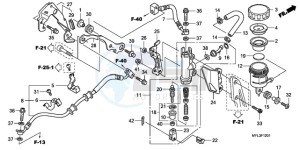 CBR1000RA9 UK - (E / ABS MKH MME) drawing REAR BRAKE MASTER CYLINDER (CBR1000RA)