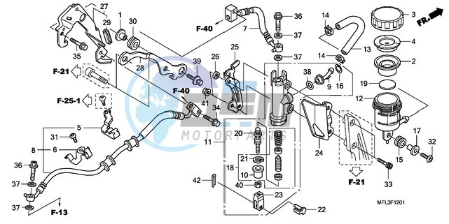 REAR BRAKE MASTER CYLINDER (CBR1000RA)