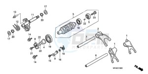 CBF1000TA UK - (E / ABS MKH) drawing GEARSHIFT DRUM